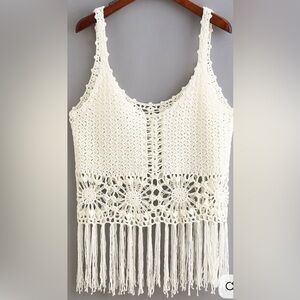 Daytrip crochet open knit tank top
women’s XL Boho gypsy cottagecore festival